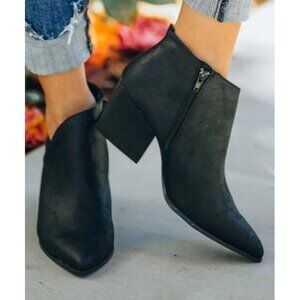 Juti Black Cutout Bootie, 40 8.5 US Black